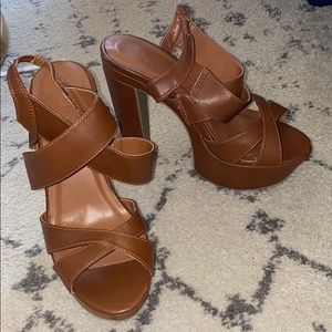 Platform Brown Heels